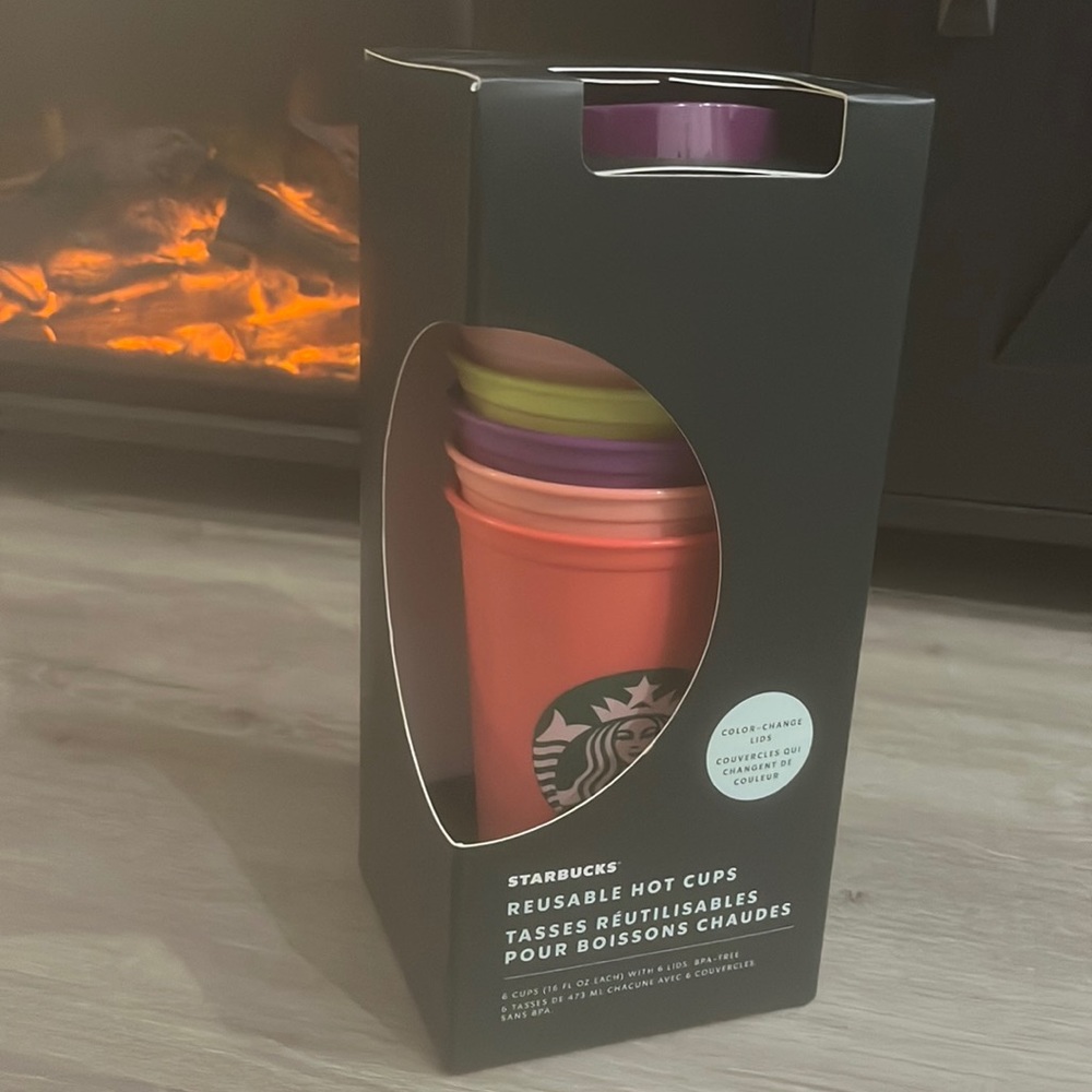 Starbucks Reusable Hot Cups with color change lids